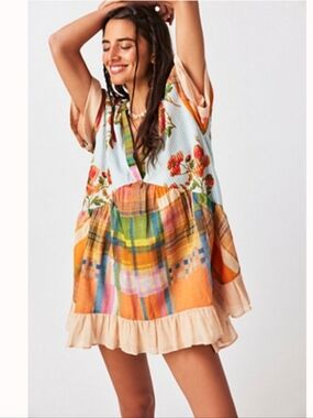 Free People Agnes Printed Mini Dress